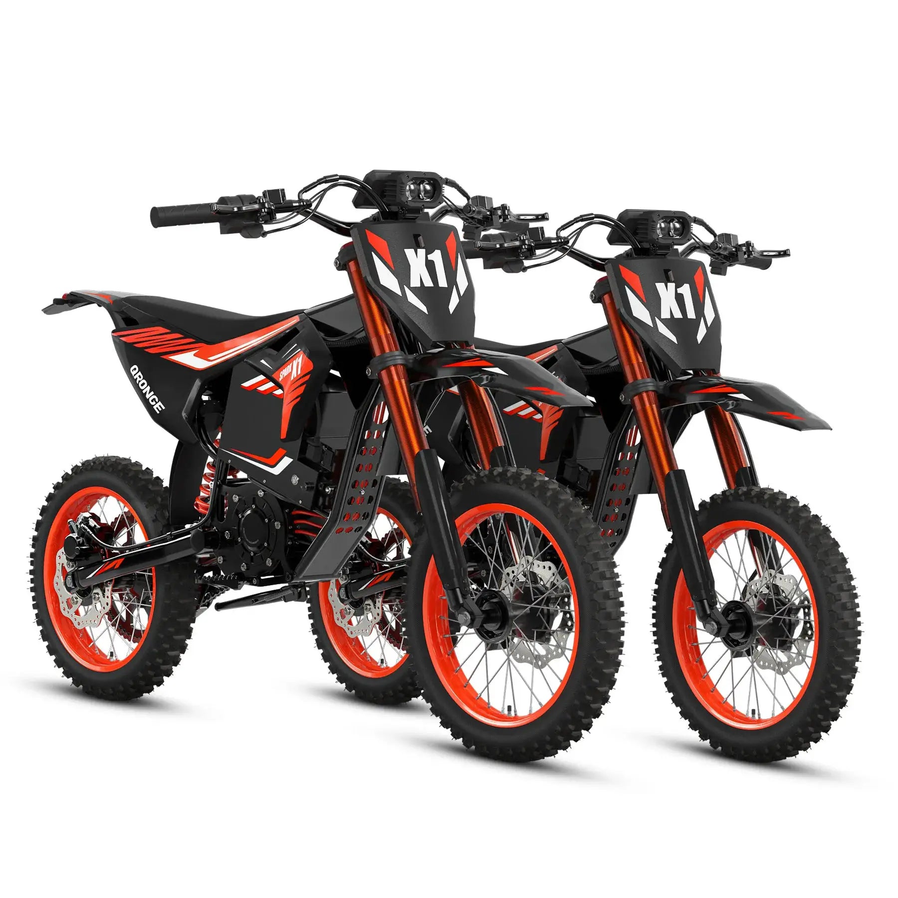 QRONGE X1 Spark Electric Dirt Bike for Teens Adults 4500W Peak Electric Motorcycle 60V 28.8Ah E-Dirt Bike 60 Mile Range E-Bike + 1 Year Warranty by Beastly Survival Outlet