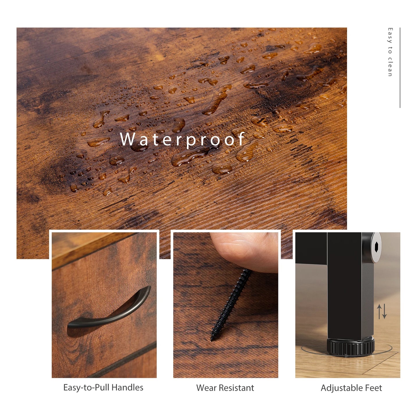 JHK Bedside Table With 10 Drawers For Stylish Home Storage