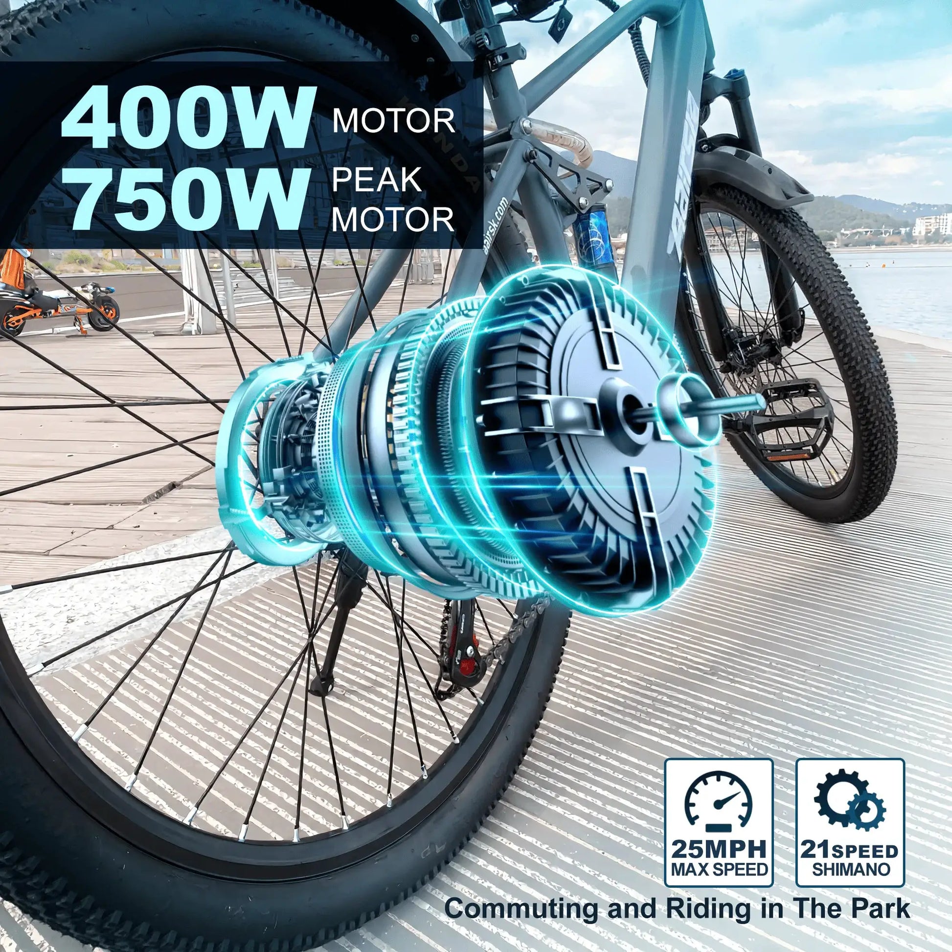Electric Bike For Adults 750W Brushless 25MPH Commuting City by Beastly Survival Outlet