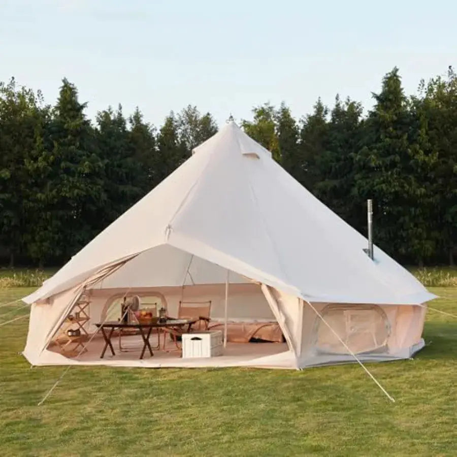 Bell Tent, 10 Person 4 Season Waterproof Glamping Tents w/Stove Jack for Family Camping Outdoor Party, Glamping Tents for Campin by Beastly Survival Outlet