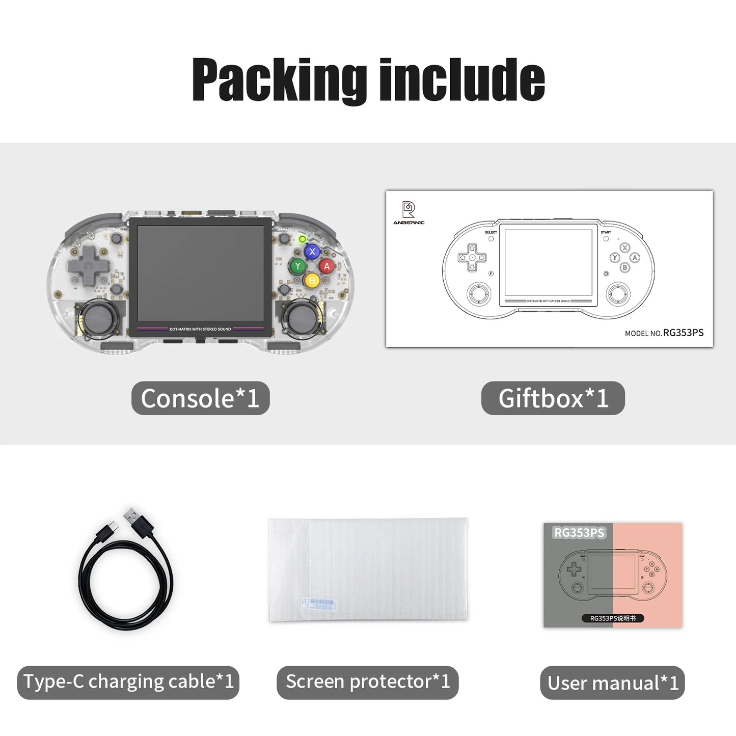 Anbernic RG353P Retro Handheld Console With 3.5 Inch IPS