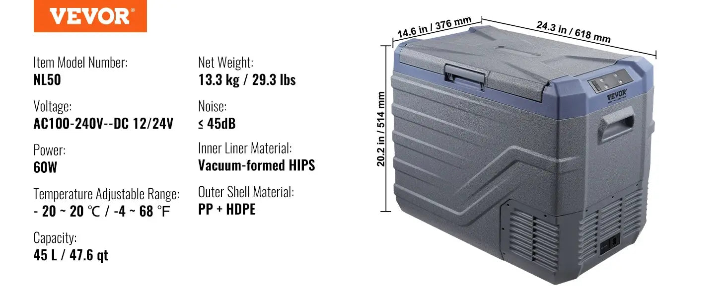 SucceBuy 8L to 75L Car Refrigerator Fridge Portable Icebox Single&Dual Zone w/Blue Tooth Temp Adjustable for Outdoor Camping RV by Beastly Survival Outlet