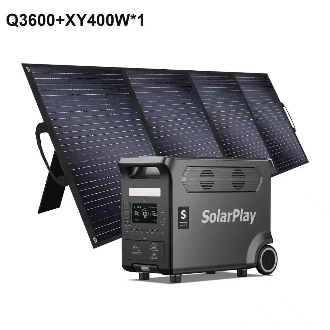 SolarPlay 3600W Portable Power Station Foldable Solar Panels by Beastly Survival Outlet