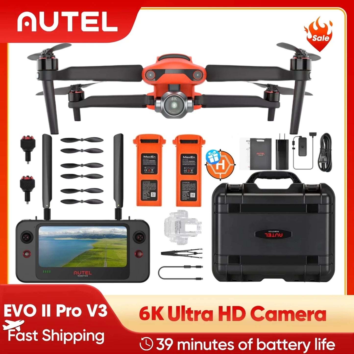 Autel EVO II Pro V3 Drone 4K Camera With GPS Long Range 25km
