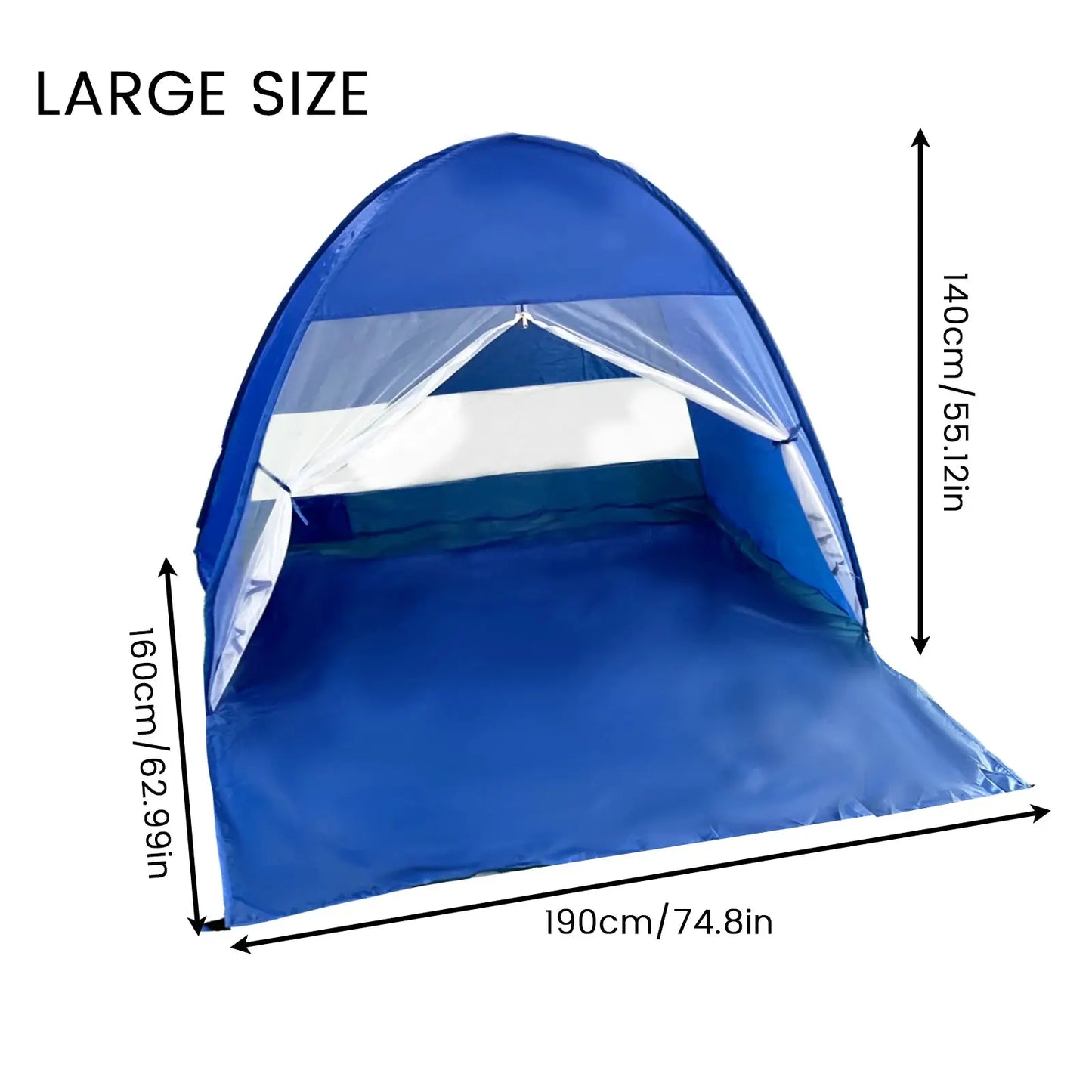 Pop-up beach tent,with handbag - compact folding design, suitable for outdoor camping,picnicking, and travel by Beastly Survival Outlet