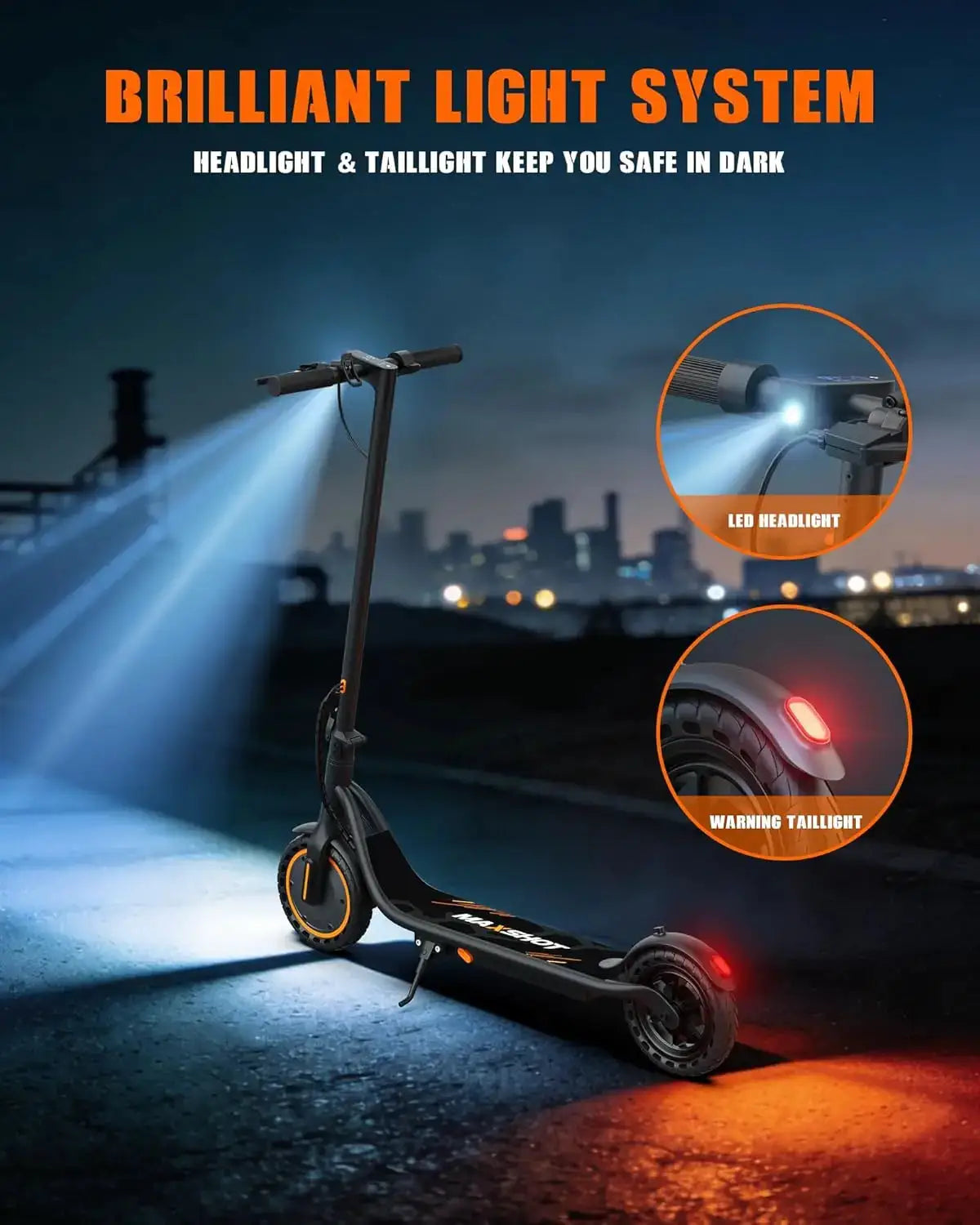 2026 New 8.5‘’ Electric Scooter Solid Tire 350W 19mph APP Smart Control 4 Speed Modes Foldable E-Scooter 16miles Max Range for Campus Commuting by Beastly Survival Outlet