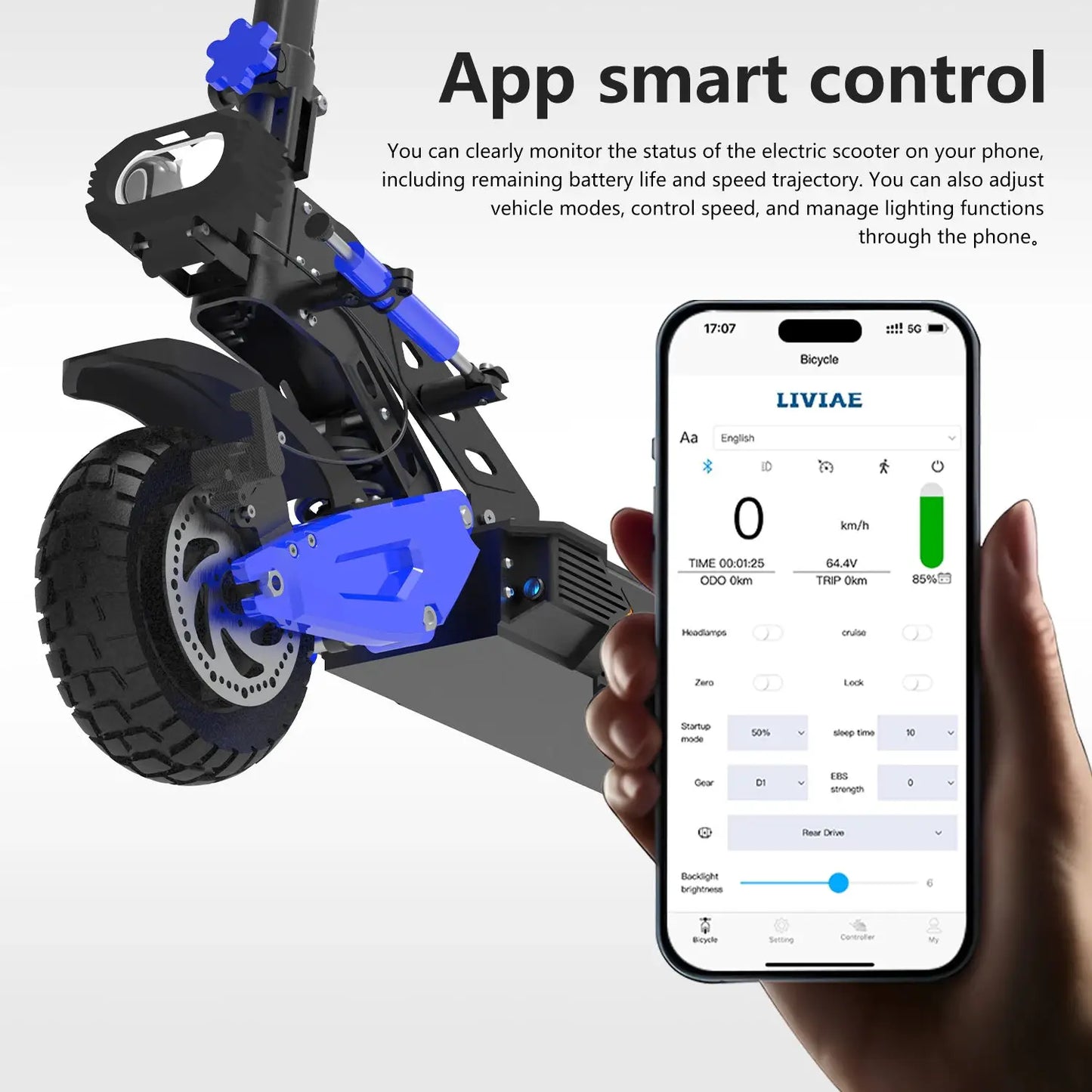 REDDYDY Adult Electric Scooter APP Control 5000W Peak Dual Motors 50MPH Max Speed 55Miles Long Range 60V25Ah Battery Smart Riding 3 Modes NFC Unlocking Dual Hydraulic Disc Brakes Full Suspension 10.5' Tires for Commuting Outd by Beastly Survival Outlet