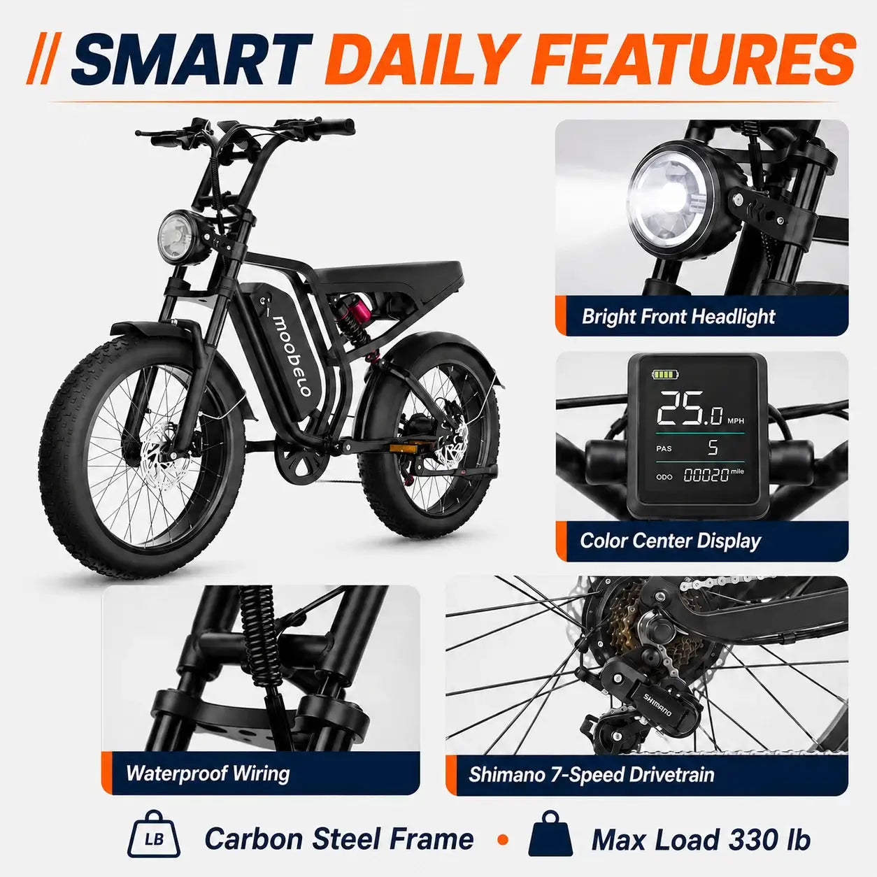 1000W electric dirt bike, 48V detachable battery, suitable for all-terrain riding, 20-inch punctureproof tires bike electric by Beastly Survival Outlet