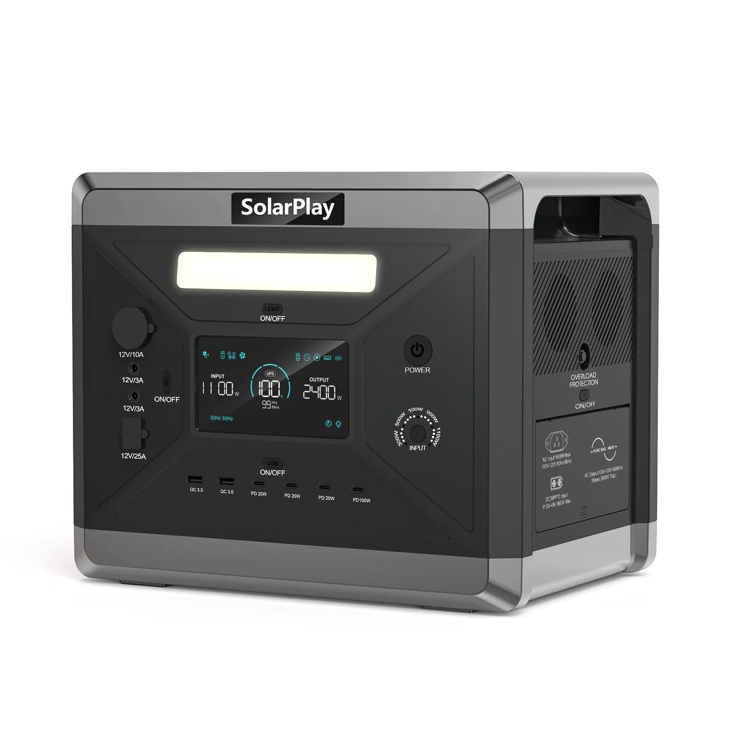 Solarplay Q2501 Portable Power Generator 2160Wh Lifepo4 Battery