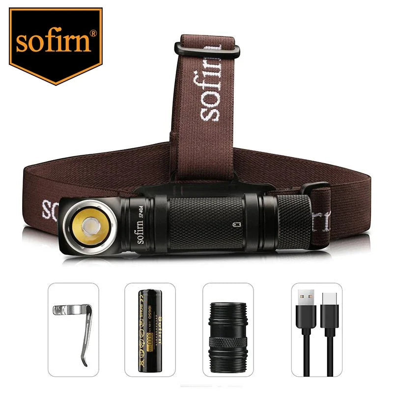 Sofirn SP40A 1200lm Headlamp With USB C Magnet Tail Cap