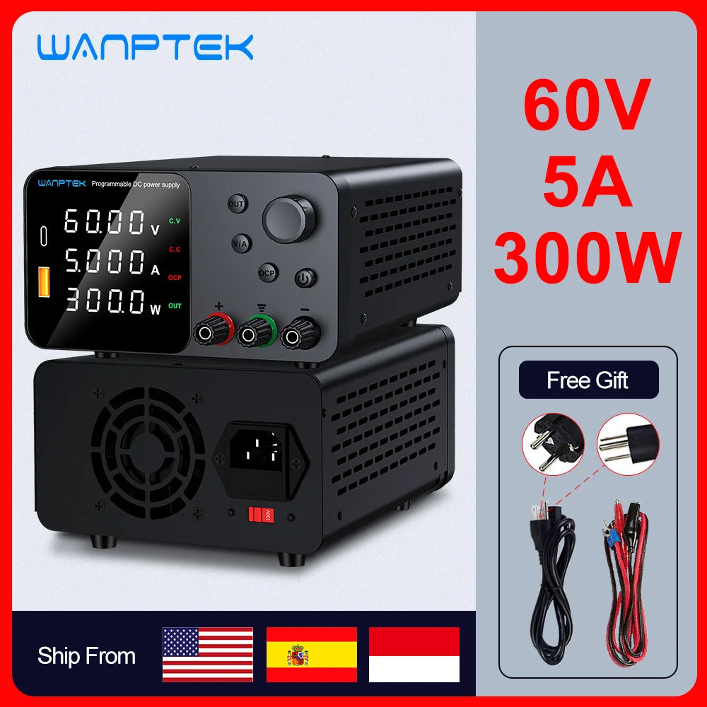 Wanptek Adjustable DC Power Supply 30V 10A Lab Bench ProUnit by Beastly Survival Outlet