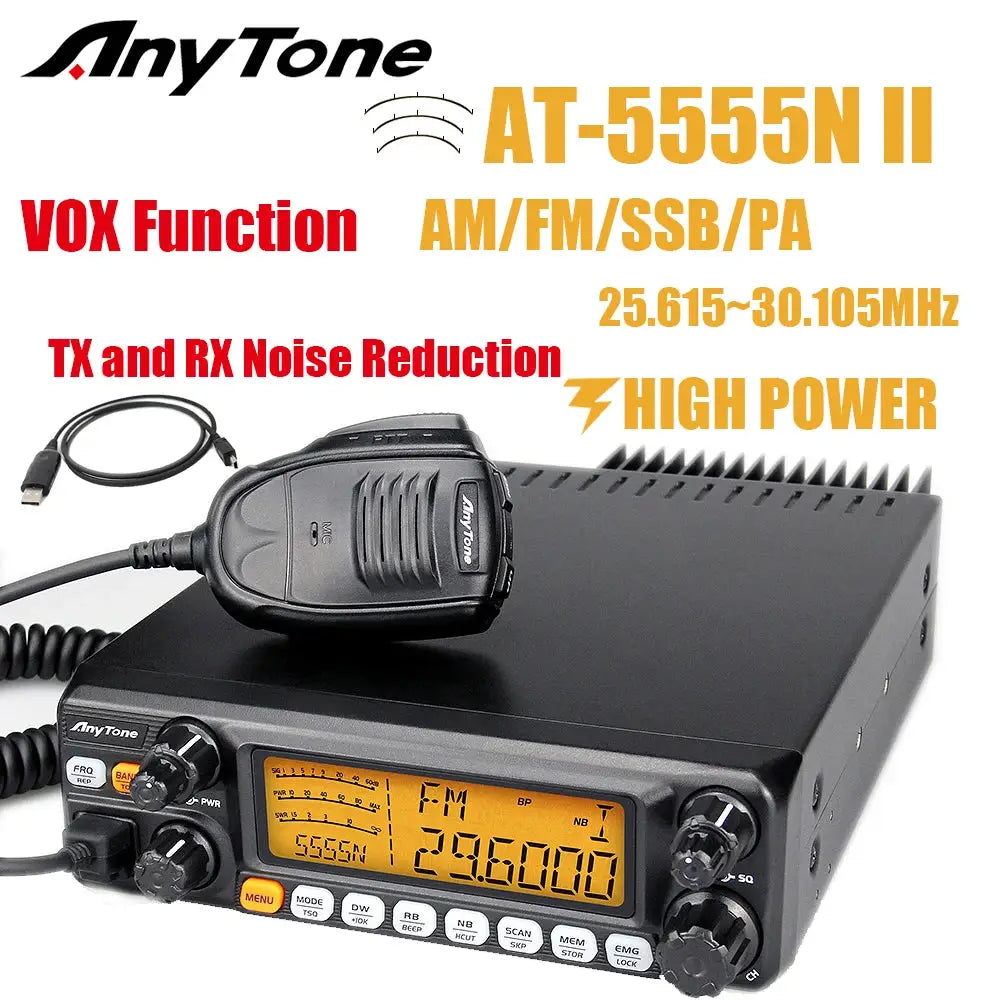 AnyTone AT5555N II 28 29MHz 10 Meter Mobile Radio 40 Channel by Beastly Survival Outlet