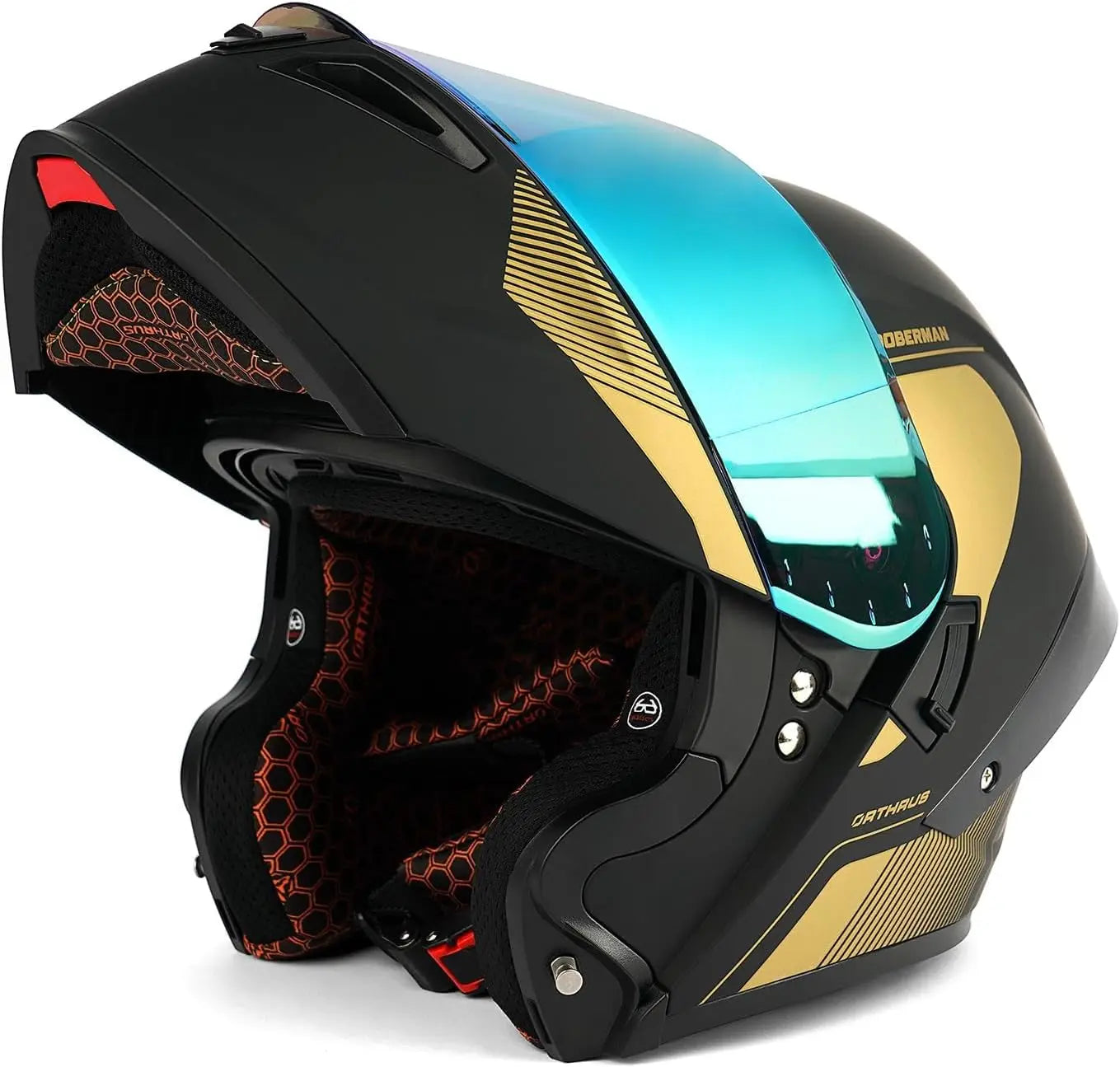 Modular LED Full Face Motorcycle Helmet Bluetooth Ready DOT Approved