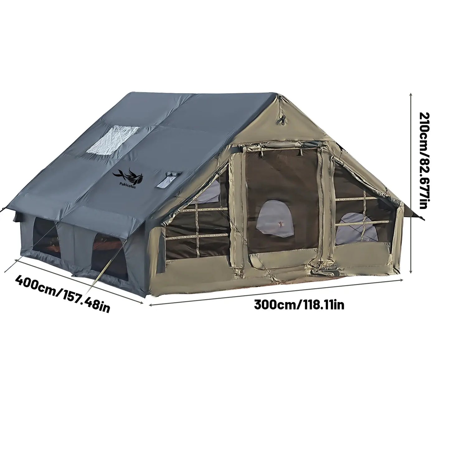 Pakicetus Colossal Inflatable Camping Tent With Skylight Mesh by Beastly Survival Outlet