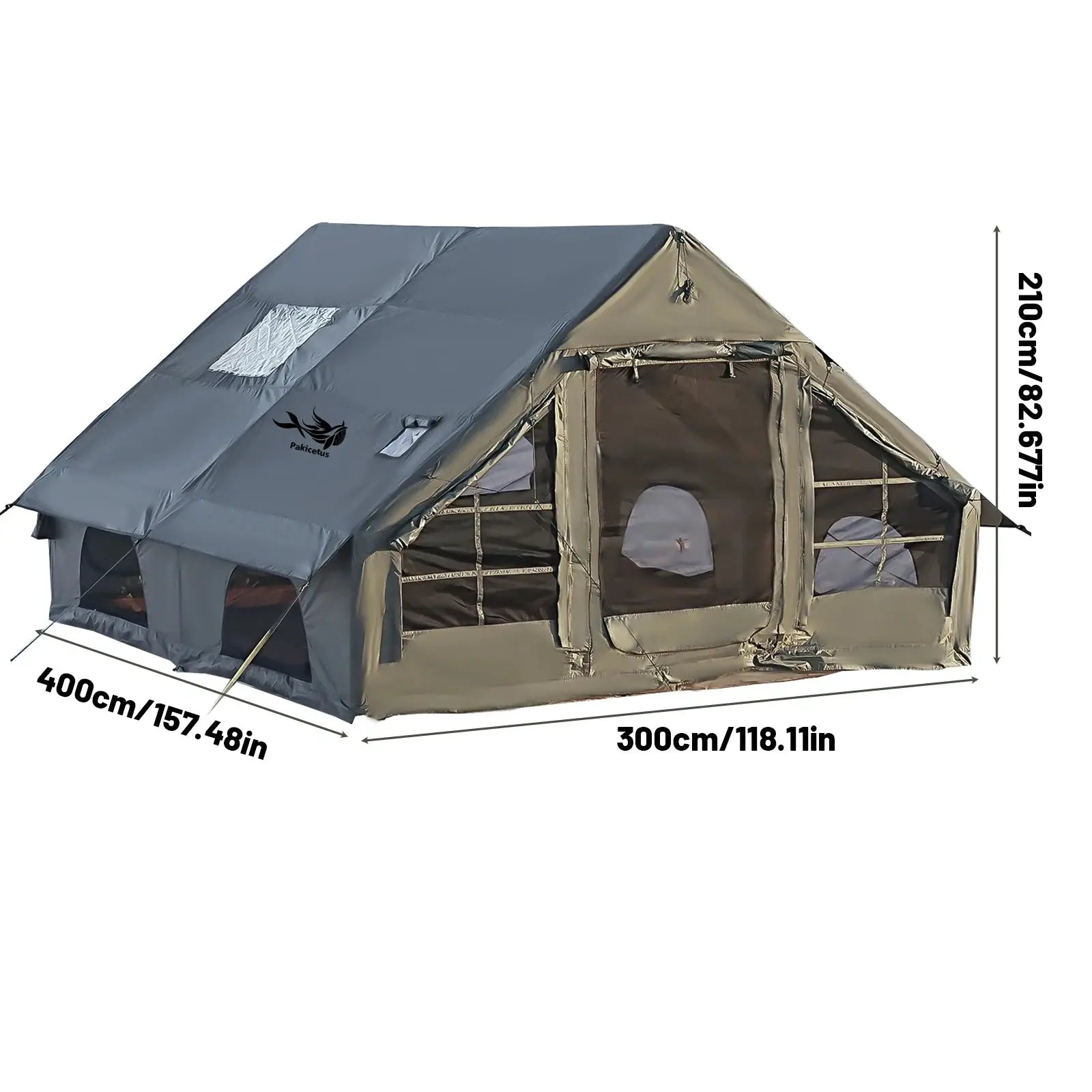 Pakicetus Colossal Inflatable Camping Tent With Skylight Mesh by Beastly Survival Outlet