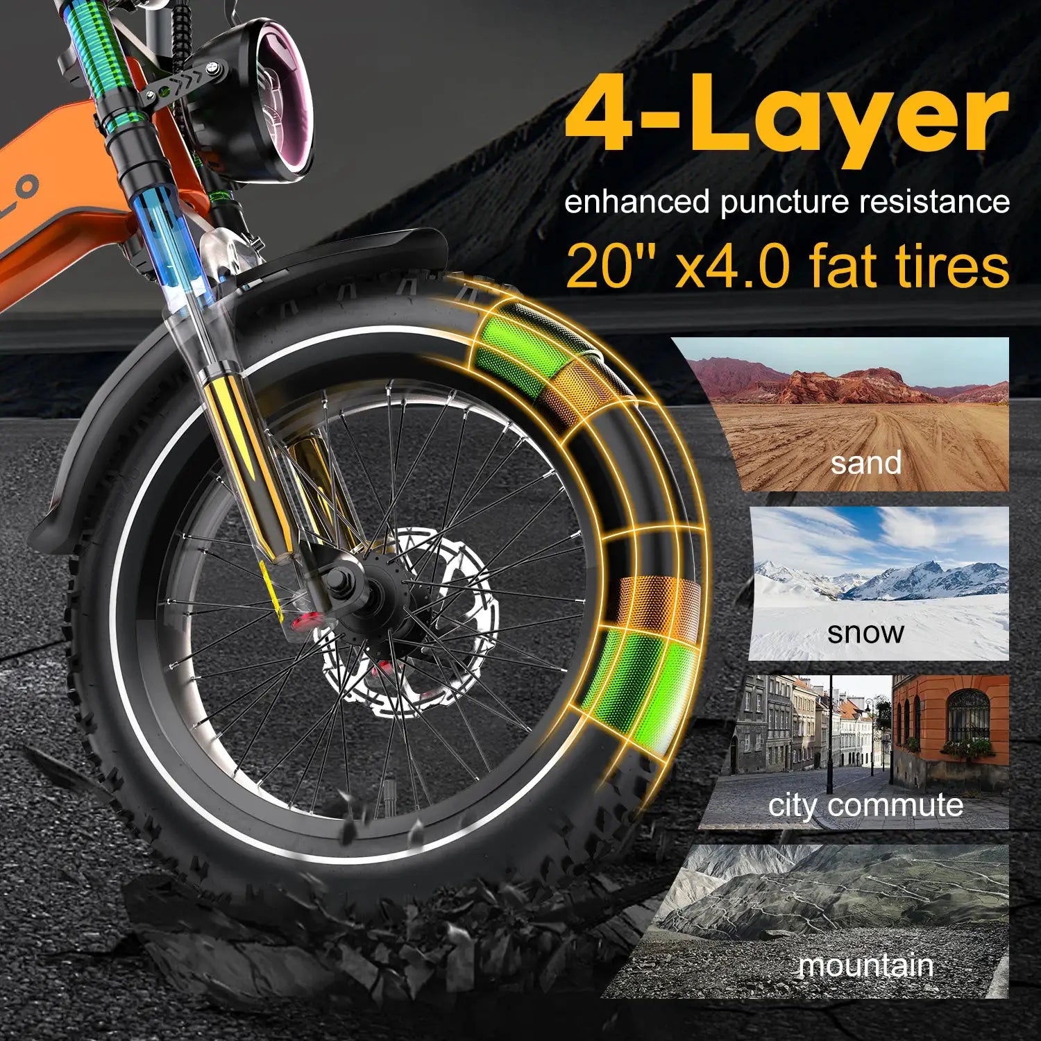 Cybervelo 2000W Folding Electric Bike EK6 Off Road 60km Range by Beastly Survival Outlet
