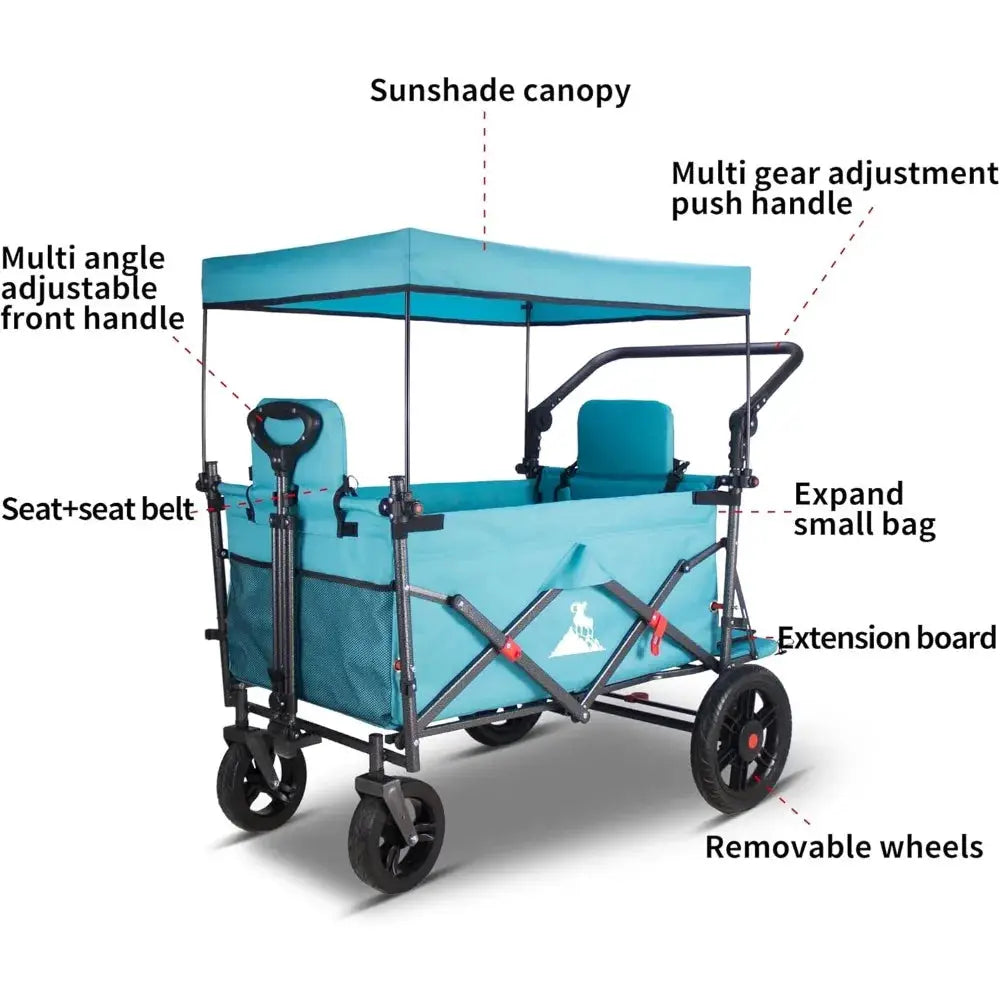 Heavy Duty Foldable Trolley Quick Release Wheels And Seats 2 by Beastly Survival Outlet