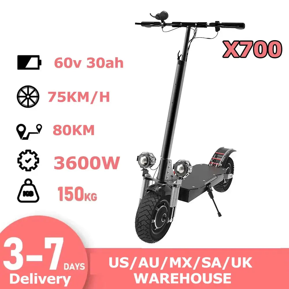 3200W/6000W Dual Motor Electric Scooter for Adults 20AH-26AH Lithium Battery Foldable Electric Scooter with Seat/No Seat by Beastly Survival Outlet