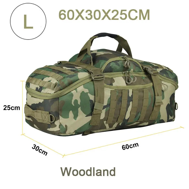 LQARMY 30L 45L 80L Sport Travel Bag Molle Tactical Backpack Gym Fitness Bag Large Duffle Bags for Camping Hunting Fishing by Beastly Survival Outlet