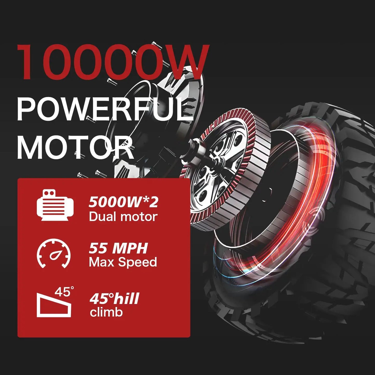 Offroad Electric Scooter 10000W Dual Motor 75 Mile Range Max by Beastly Survival Outlet