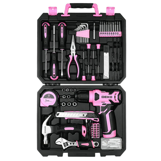 Deko 126Pcs Power Tool Kit With 8V Cordless Drill Included