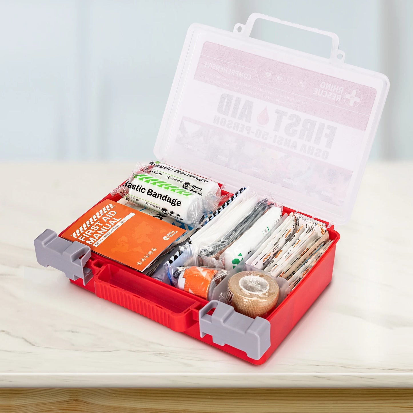 Rhino Rescue First Aid Kit For Home Car Travel Outdoor