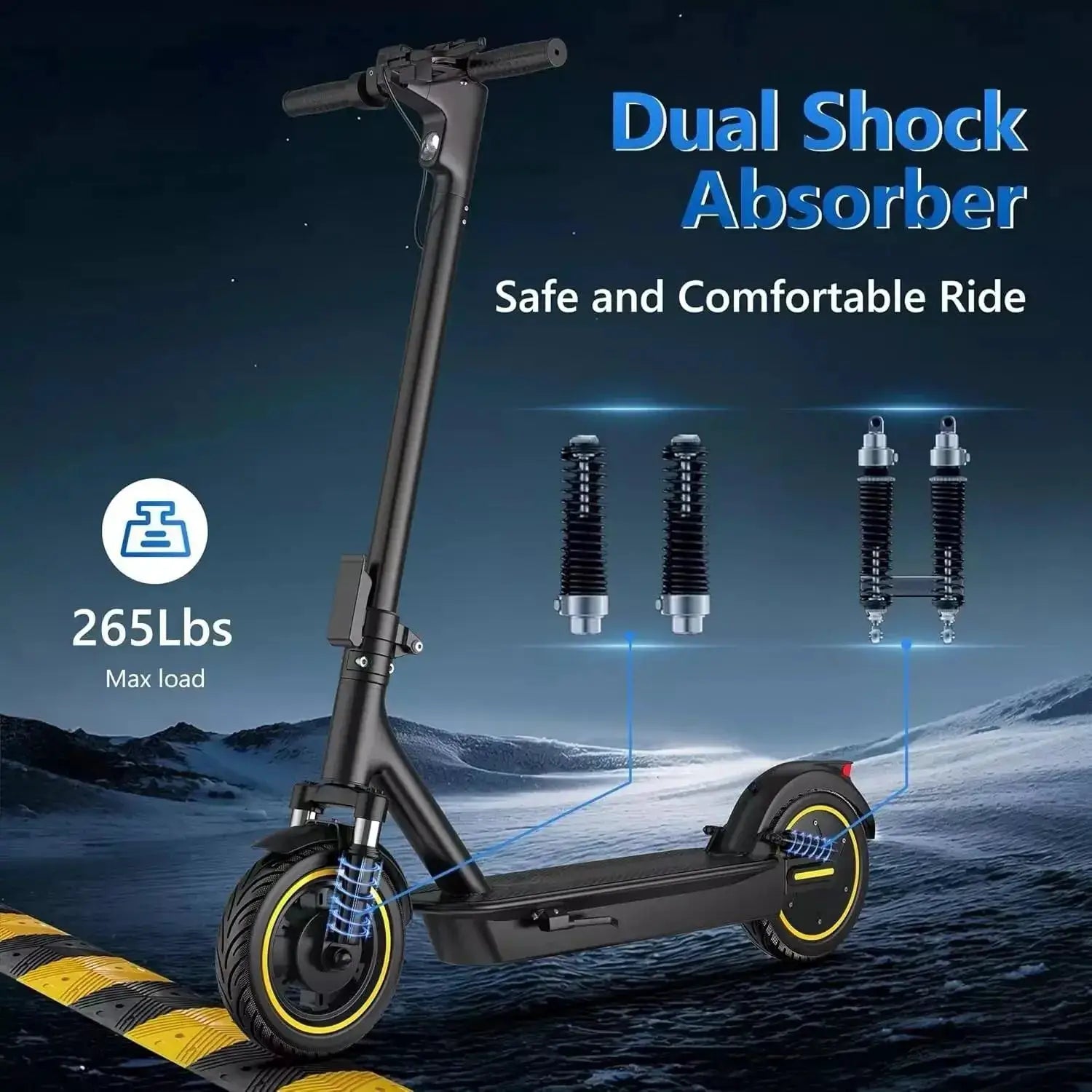 AOVOPRO ESMAX Electric Scooter 500W 22mph Adult APP Smart Scooter 28miles Shock-absorbing Anti-skid Folding Electric Scooter by Beastly Survival Outlet
