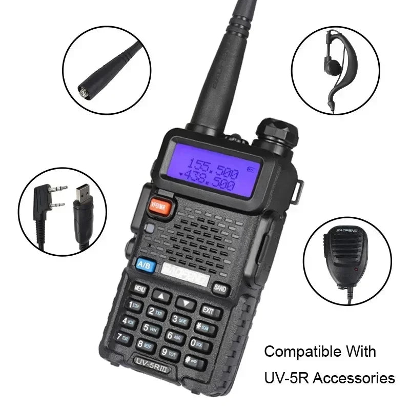 Baofeng UV 5R 8W Dual Bands Walkie Talkies Quad Pack 3800mAh