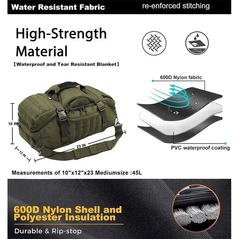 40L 60L 80L Waterproof Travel Bags Large Capacity Luggage Bags Men Duffel Bag Travel Tote Weekend Bag Duffel Bags by Beastly Survival Outlet