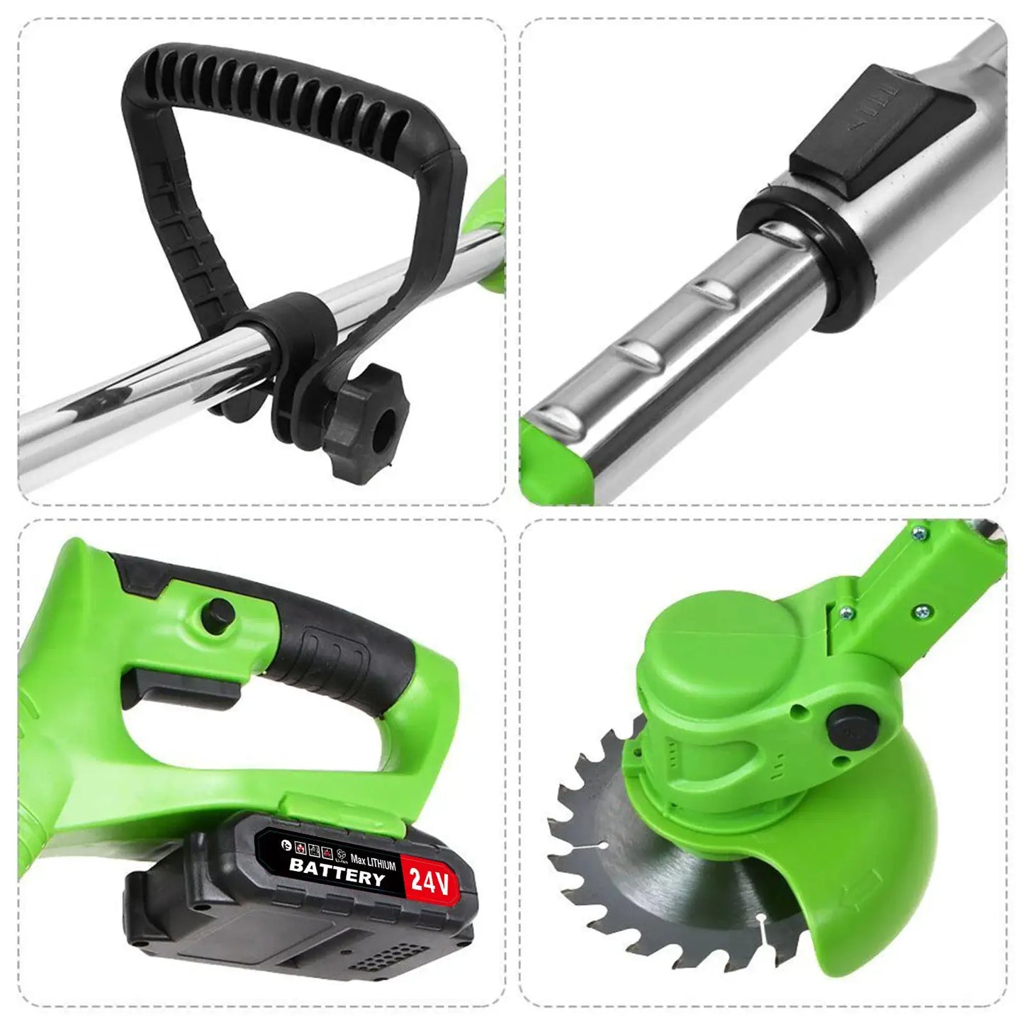 Weed Trimmer Lawn Electric Brushles 2-in-1 Cordless String Grass Trimmer Cutter Fast Charger With 2 xBattery for Yard Garden by Beastly Survival Outlet