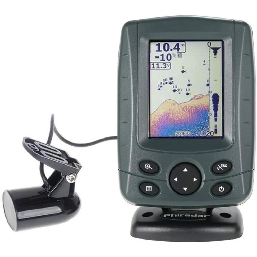 Color LCD Boat Fish Finder Dual 200KHz 83KHz Sonar 80M