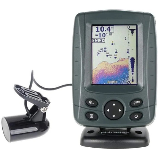 Color LCD Boat Fish Finder Dual 200KHz 83KHz Sonar 80M
