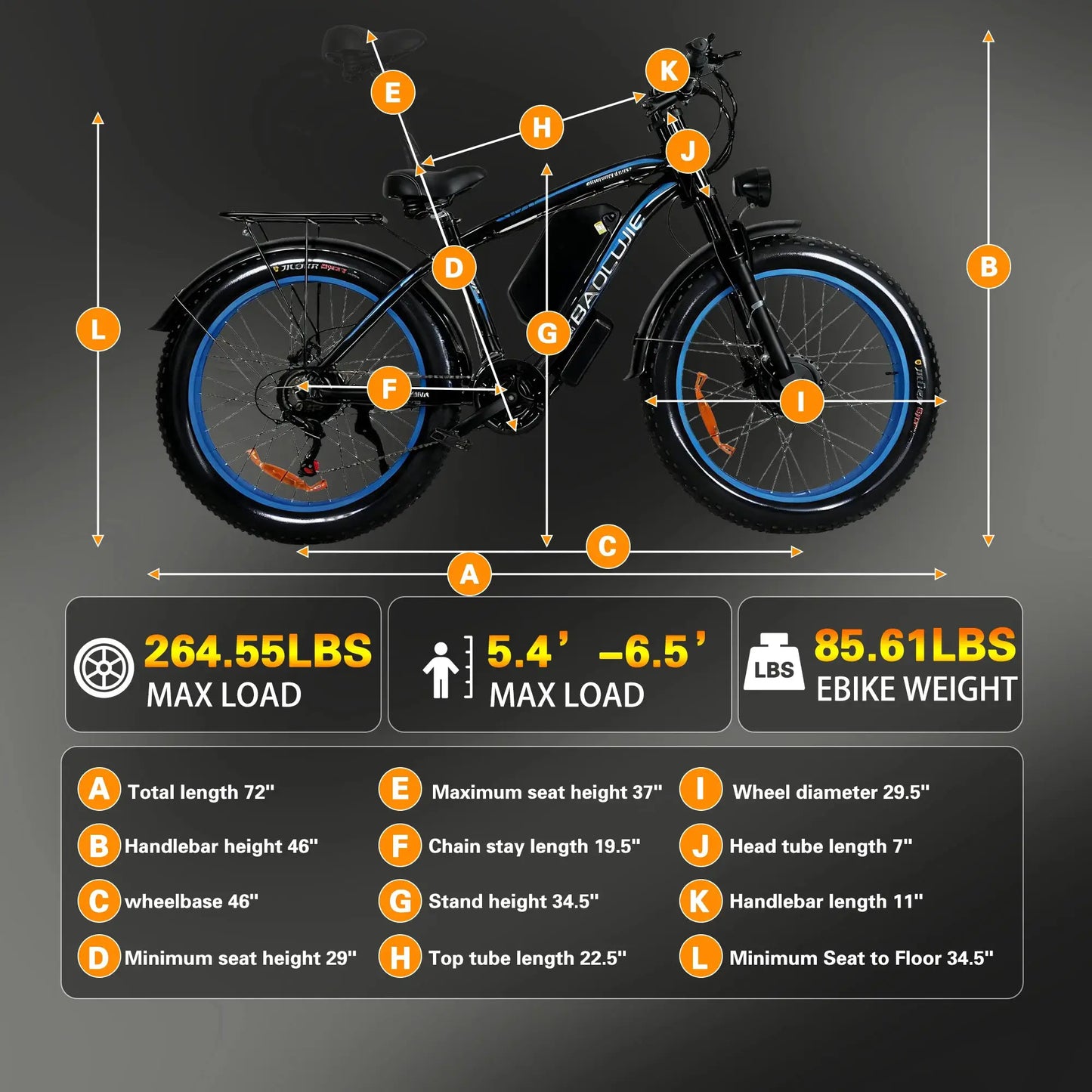 Baolujie Peak Dual Motor Electric Bike 3000W 5000W 48V 38MPH by Beastly Survival Outlet