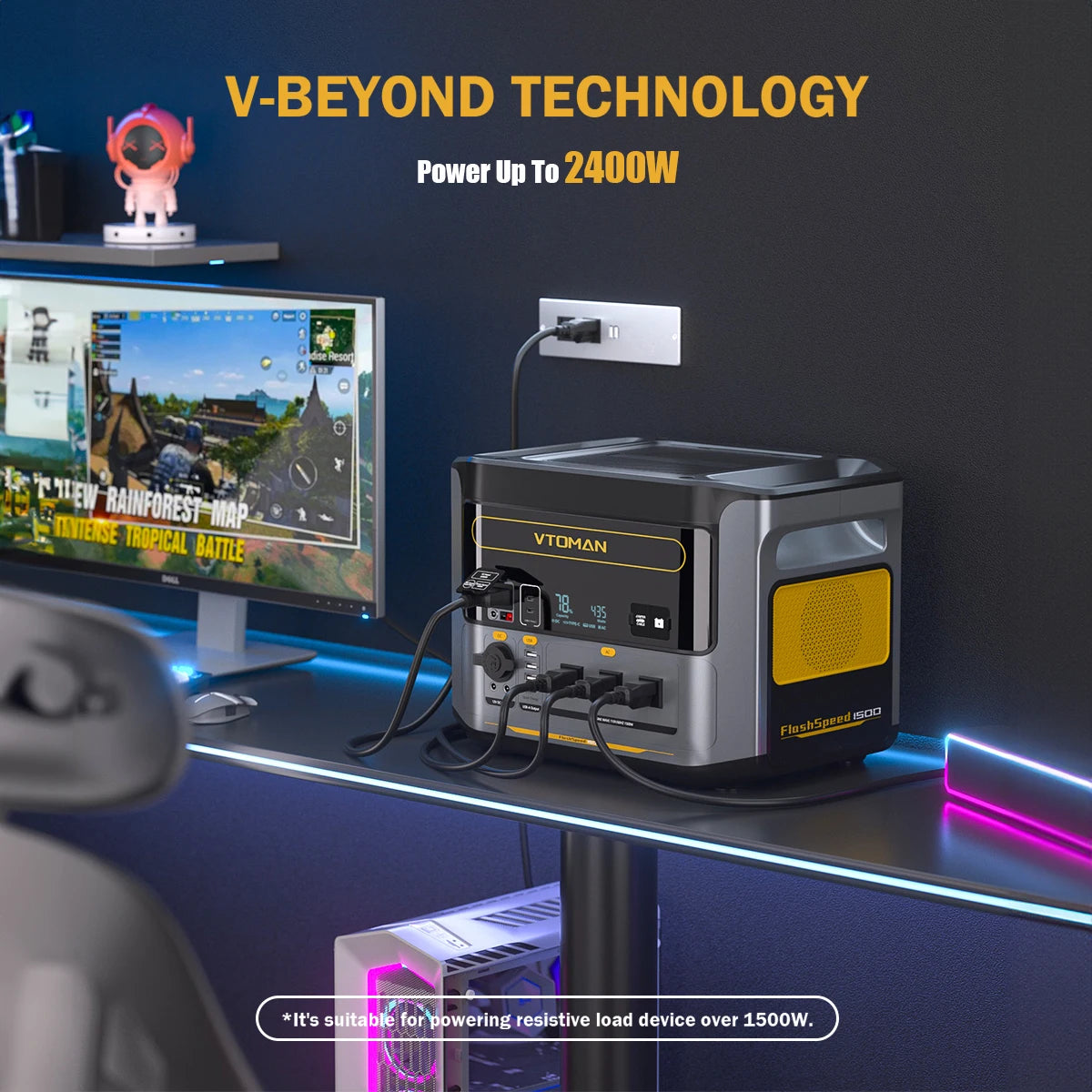VTOMAN FlashSpeed 1500 Portable Power Station for Outdoor Use