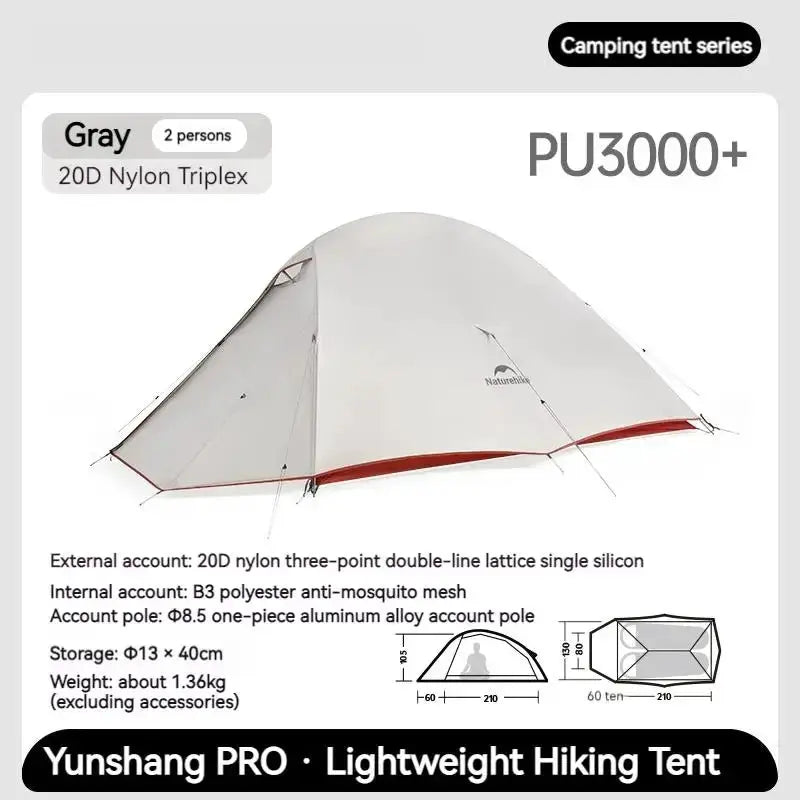 Naturehike Cloud Up Pro Trekking Tent Ultralight 2 Person Pro by Beastly Survival Outlet