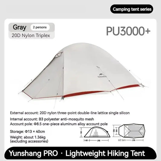 Naturehike Cloud Up Pro Trekking Tent Ultralight 2 Person Pro by Beastly Survival Outlet