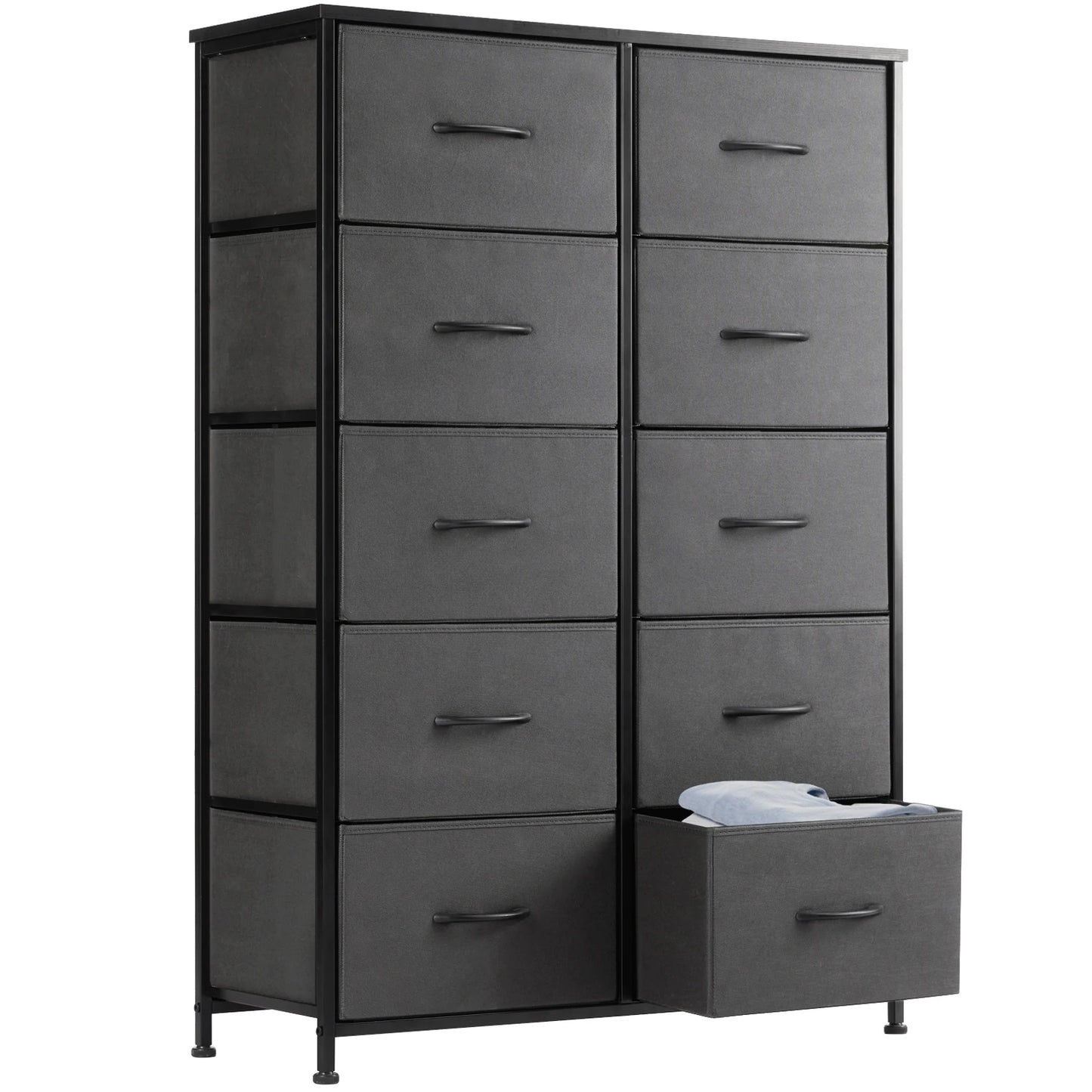 JHK Bedside Table With 10 Drawers For Stylish Home Storage