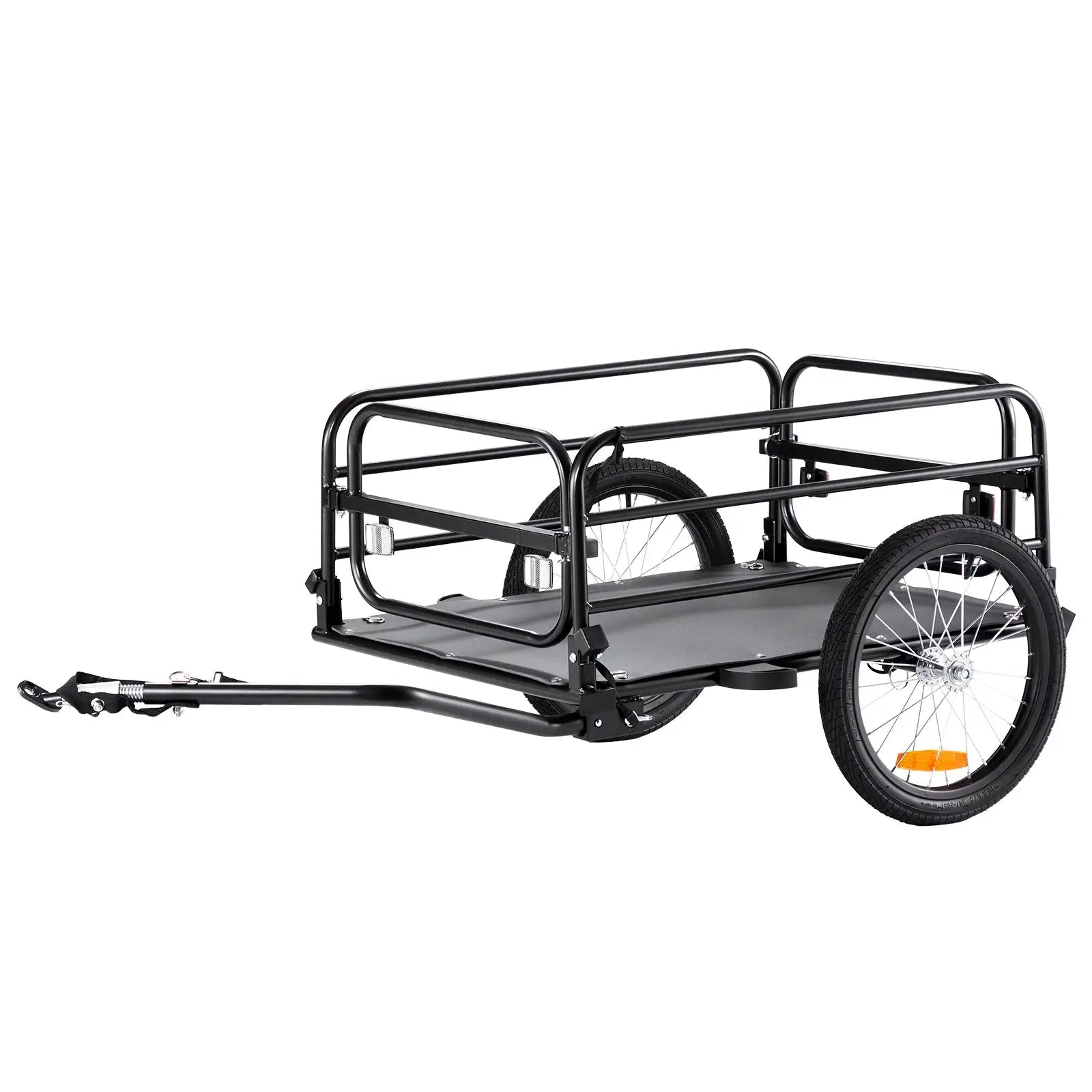 SucceBuy 160 lbs Bike Cargo Trailer Foldable Storage Bicycle Wagon Cart with 16" Wheels Safe Reflectors Fits 22"-28" Bike Wheels by Beastly Survival Outlet