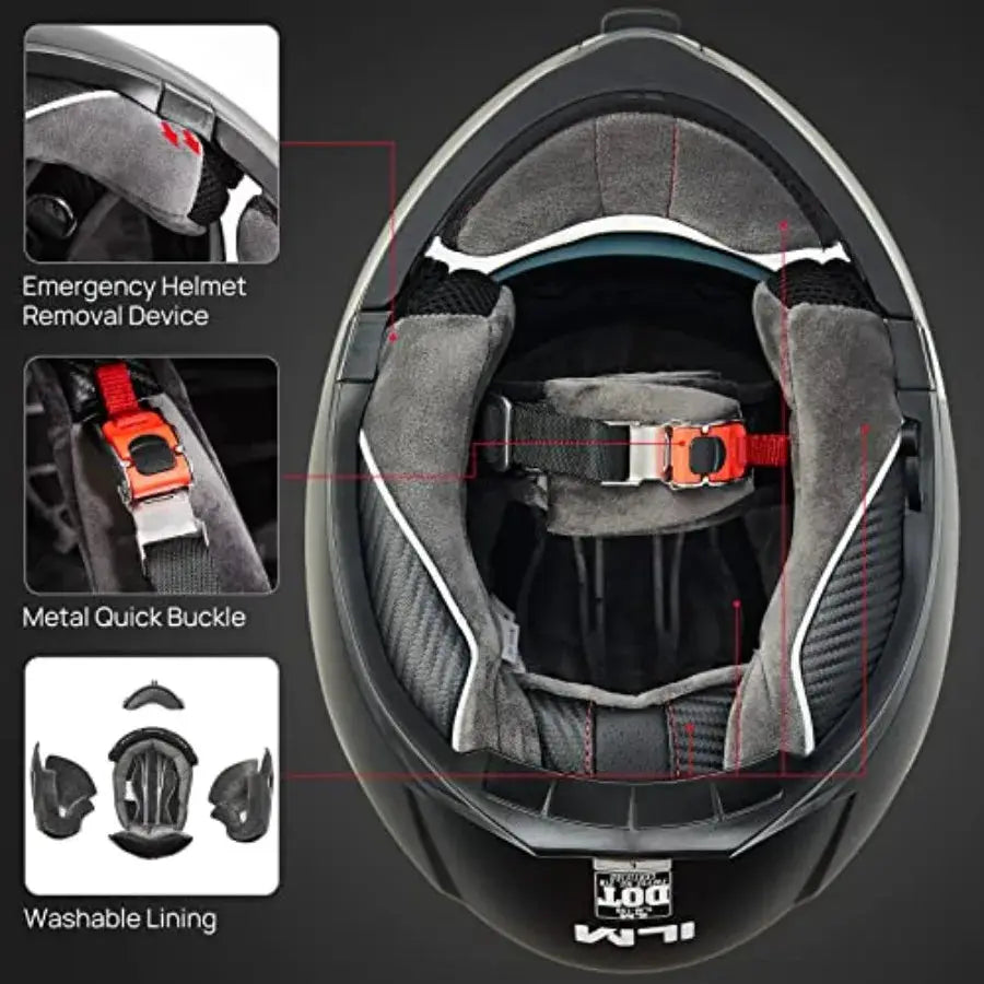 Adult Motorcycle Modular Full Face Helmet for Urban Riding ABS Plastic Matte Black Flip-up Dual Visor Design with Enhanced Vent by Beastly Survival Outlet