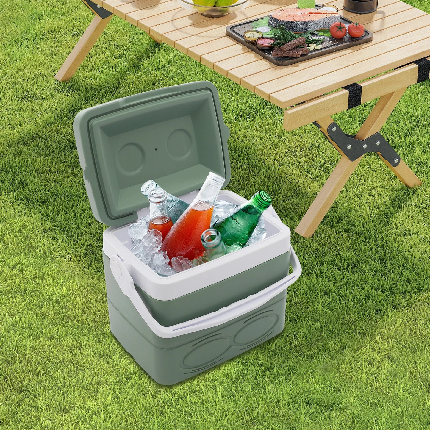 Portable 8.5L Insulated Cooler Box for Camping and Outdoor Fun