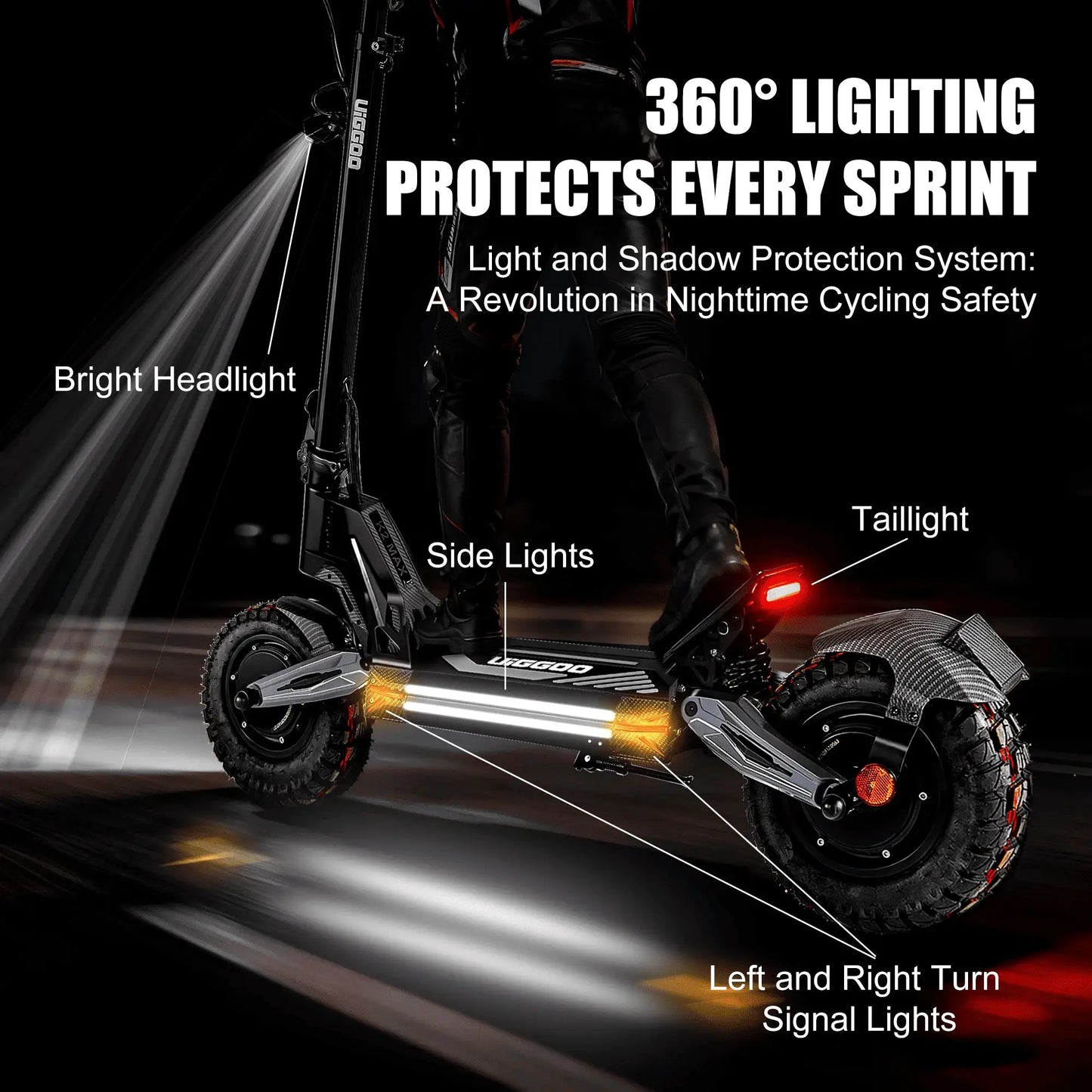Dual 4000W Motor Electric Scooter for Adults 45MPH Fast E-Scooter 60V 27Ah 11" Off-Road Vacuum Tires 330lbs Heavy Duty by Beastly Survival Outlet