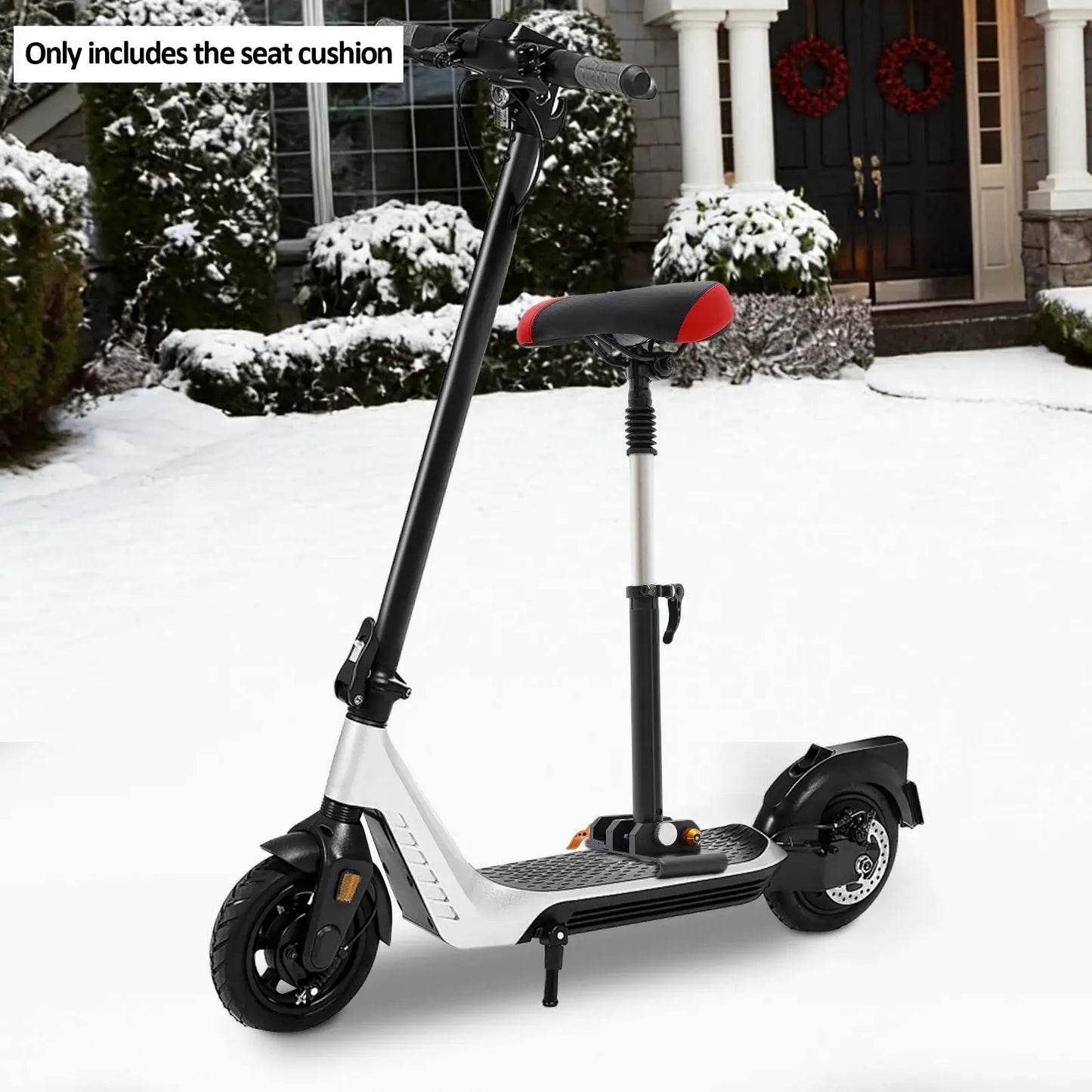 Adjustable Scooter Seat 45-65cm Electric Scooter Folding Saddle Seats Ergonomic PU Cushion Absorbing Seat with Screwdriver by Beastly Survival Outlet