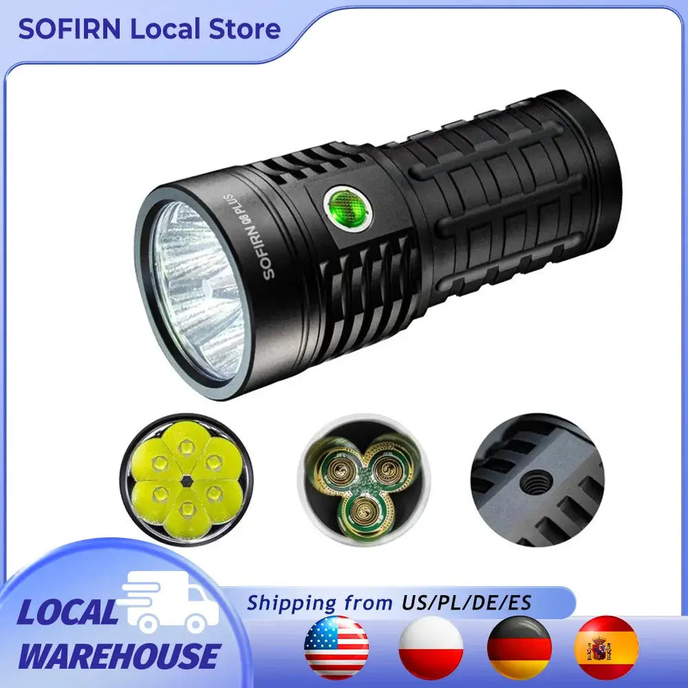 Sofirn Q8 Plus 16000lm USB C Rechargeable Flashlights 21700m by Beastly Survival Outlet