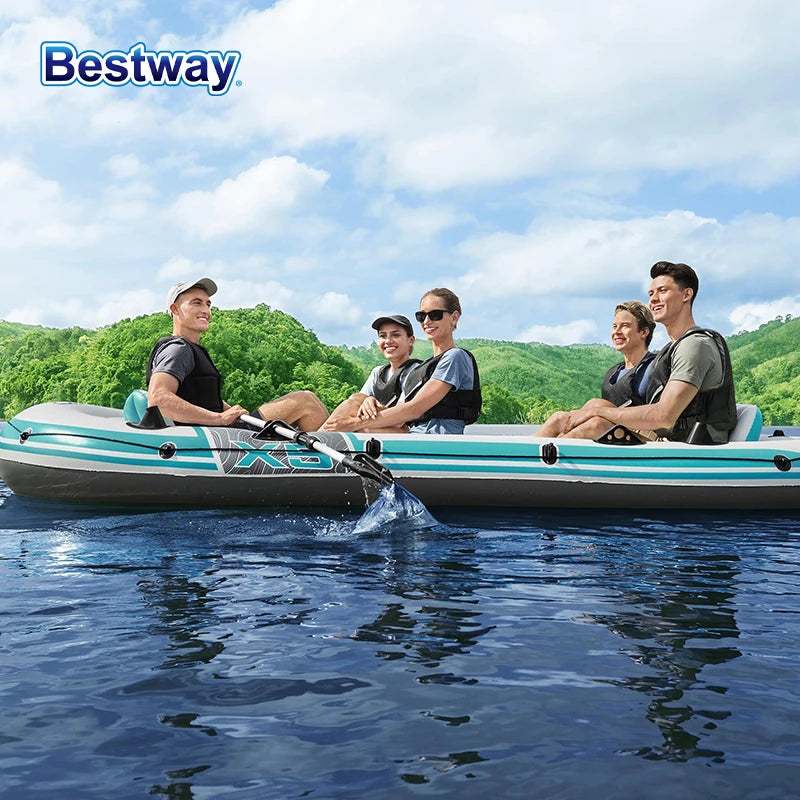Bestway 65159 5 Person Inflatable Kayak Durable PVC Kit