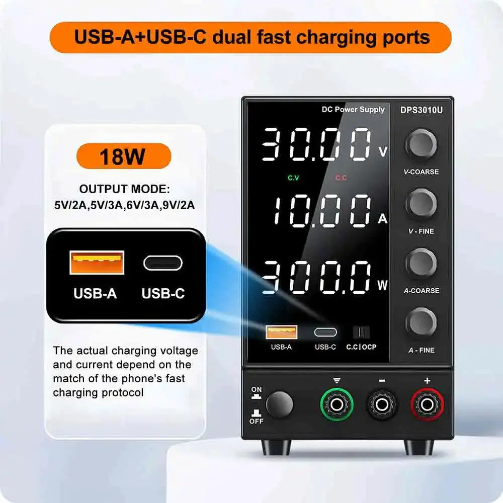 Adjustable DC Power Supply 30V 5A 10A 60V 120V 3A LaboratoryBench Power Source Switching Stabilized LCD Power Supply regulator by Beastly Survival Outlet
