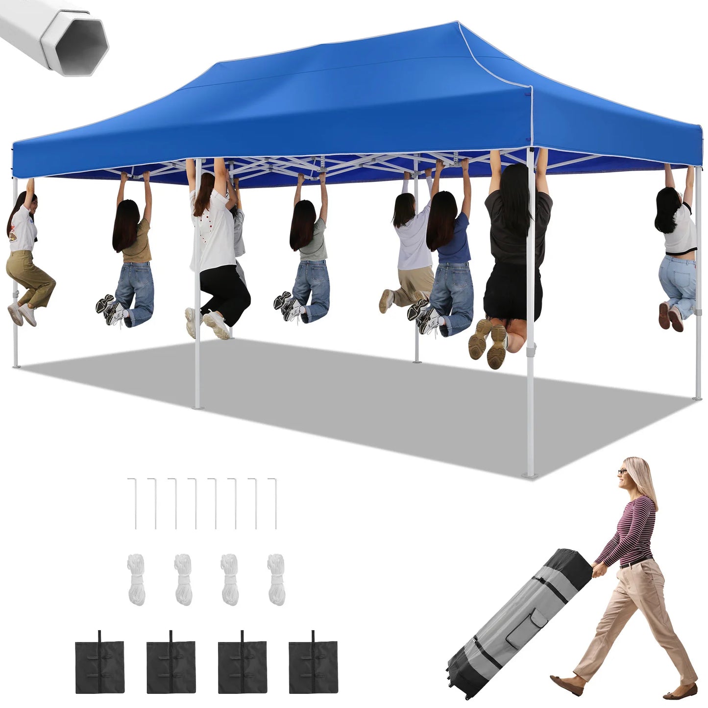 10x20 Heavy Duty Pop Up Canopy Tent for Events and Weddings