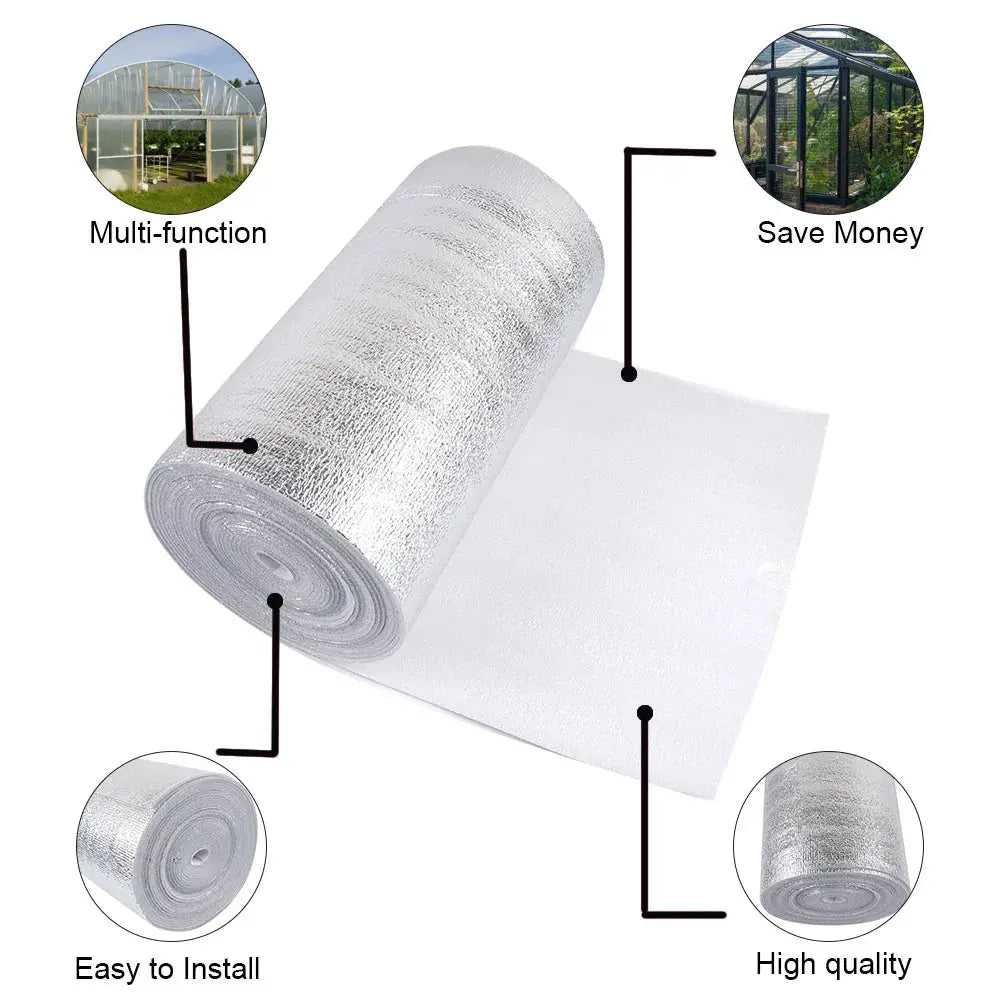 5/10m PET Aluminized Film Radiator Reflective Film Wall Thermal Insulation Reflective Film Aluminum Foil Thermal Insulation Film by Beastly Survival Outlet