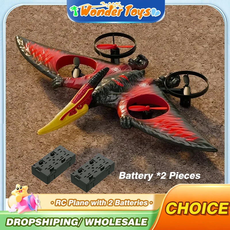 RC Pterosaur Plane Radio Controlled Aircraft Glider with LED Light