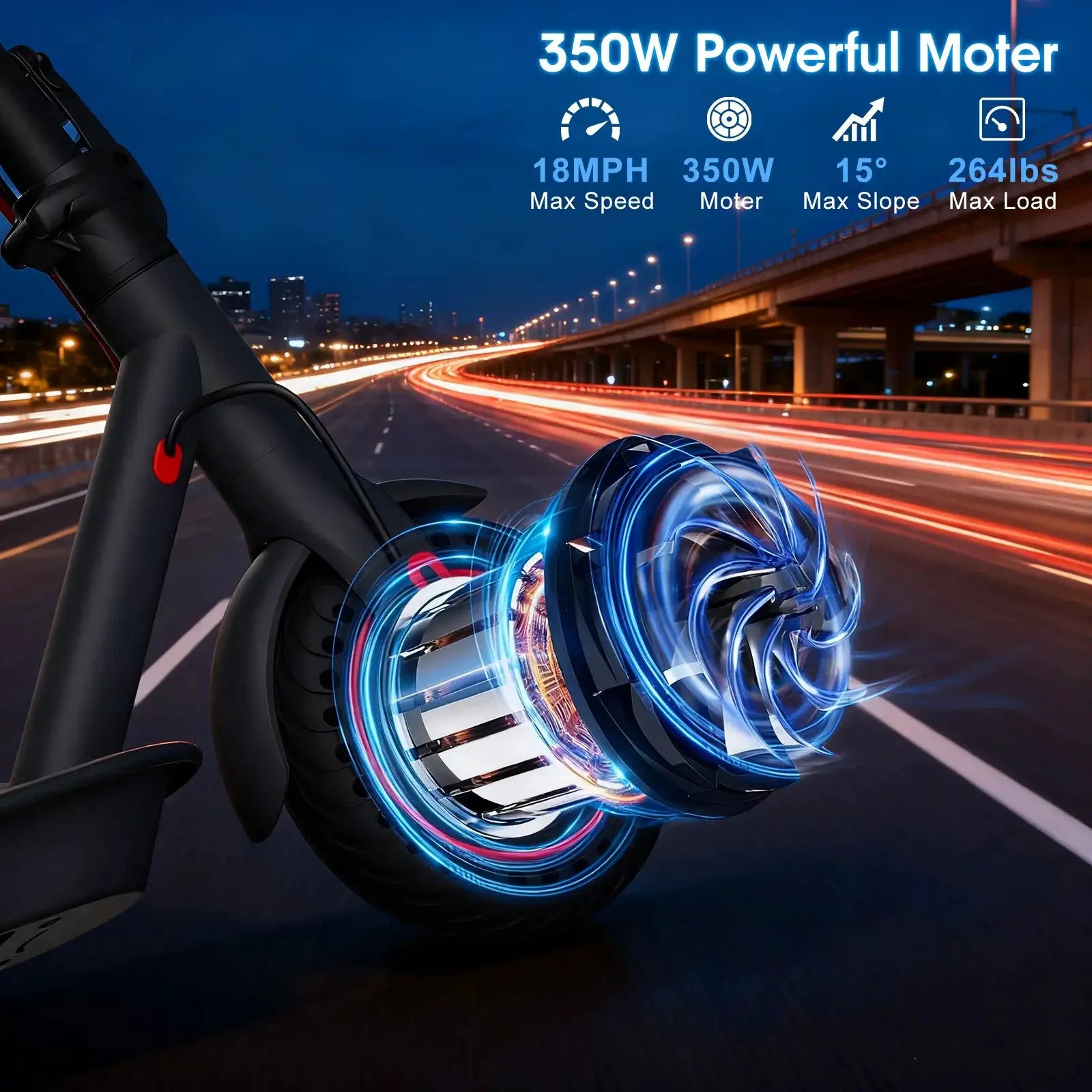350W Electric Scooter for Adults 19mph Top Speed 21 Miles Max Range Foldable E-Scooter with 8.5'' Tires Double Shock System APP Control by Beastly Survival Outlet