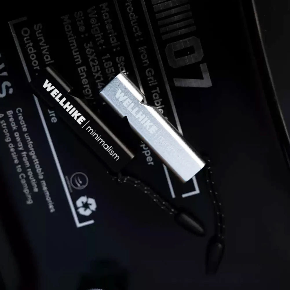 Double Tubes EDC Mini Whistle 120dB Outdoor Survival SOS